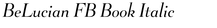 BeLucian FB Book Italic