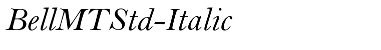 BellMTStd-Italic