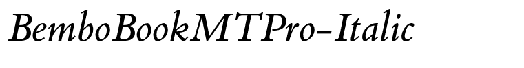 BemboBookMTPro-Italic