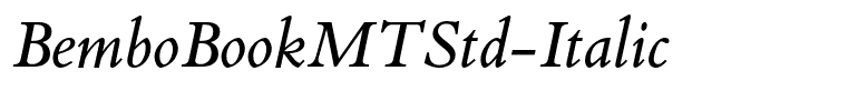 BemboBookMTStd-Italic