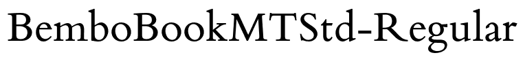BemboBookMTStd-Regular