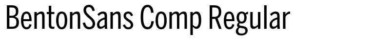 BentonSans Comp Regular
