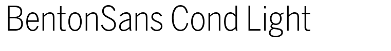 BentonSans Cond Light