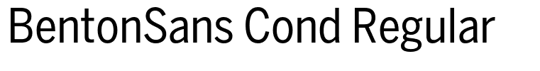 BentonSans Cond Regular