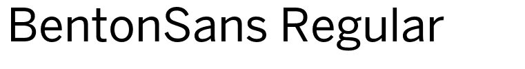 BentonSans Regular