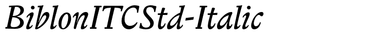 BiblonITCStd-Italic