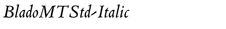 BladoMTStd-Italic