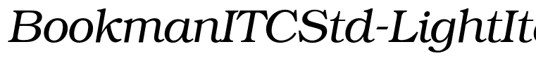 BookmanITCStd-LightItalic