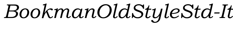 BookmanOldStyleStd-Italic