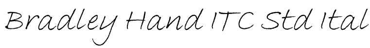 Bradley Hand ITC Std Italic