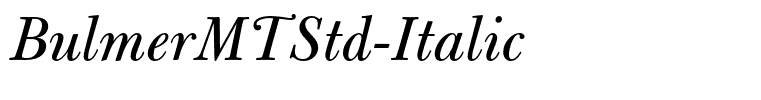BulmerMTStd-Italic
