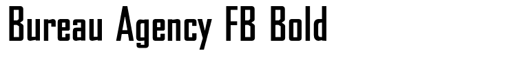 Bureau Agency FB Bold
