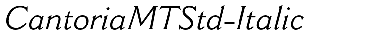 CantoriaMTStd-Italic