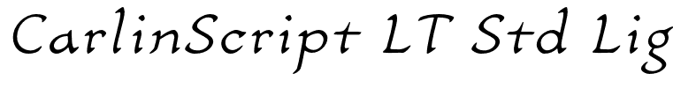 CarlinScript LT Std LightIt