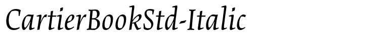 CartierBookStd-Italic