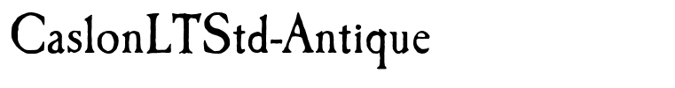 CaslonLTStd-Antique