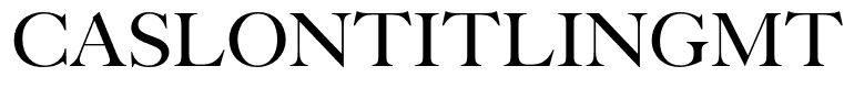 CaslonTitlingMTStd