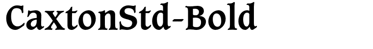 CaxtonStd-Bold