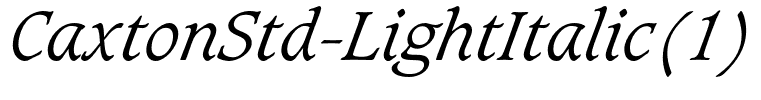 CaxtonStd-LightItalic(1)