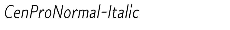 CenProNormal-Italic