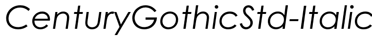 CenturyGothicStd-Italic