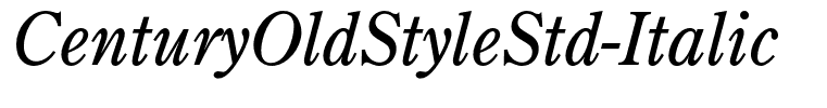 CenturyOldStyleStd-Italic