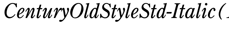 CenturyOldStyleStd-Italic(1)
