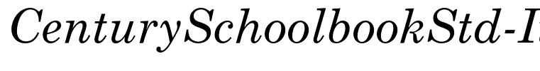 CenturySchoolbookStd-Italic