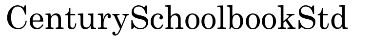 CenturySchoolbookStd