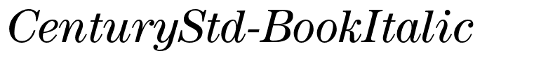 CenturyStd-BookItalic