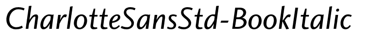 CharlotteSansStd-BookItalic