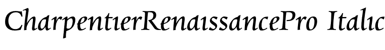 CharpentierRenaissancePro-Italic