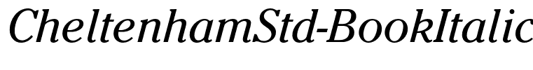 CheltenhamStd-BookItalic