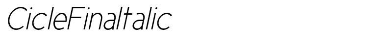 CicleFinaItalic