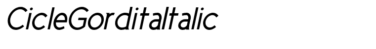 CicleGorditaItalic