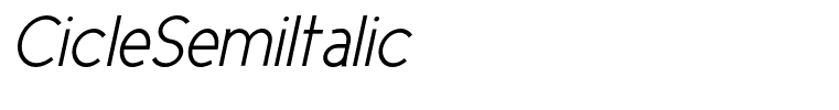 CicleSemiItalic