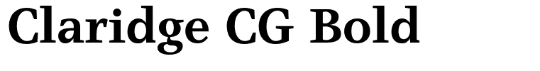 Claridge CG Bold