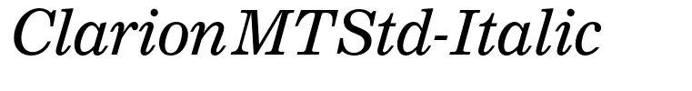 ClarionMTStd-Italic