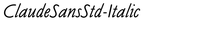 ClaudeSansStd-Italic