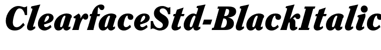 ClearfaceStd-BlackItalic