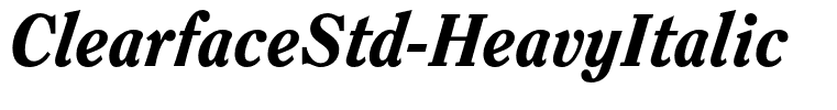 ClearfaceStd-HeavyItalic