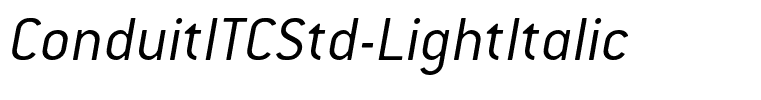 ConduitITCStd-LightItalic