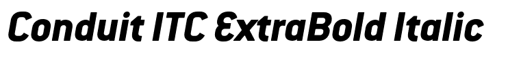 Conduit ITC ExtraBold Italic