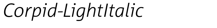 Corpid-LightItalic
