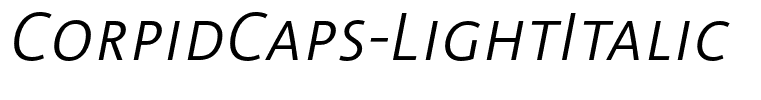 CorpidCaps-LightItalic
