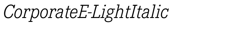 CorporateE-LightItalic