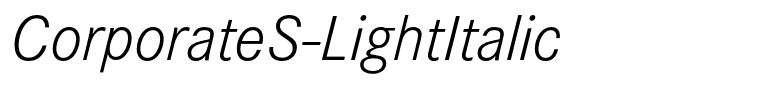 CorporateS-LightItalic