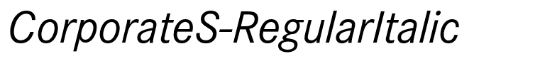 CorporateS-RegularItalic
