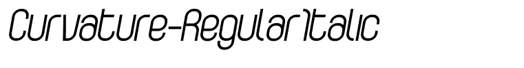 Curvature-RegularItalic