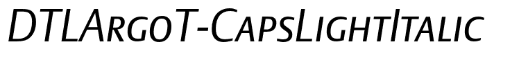 DTLArgoT-CapsLightItalic